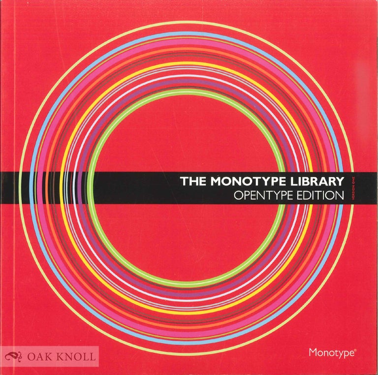 Order Nr. 138560 THE MONOTYPE LIBRARY: OPENTYPE EDITION. Robin Nicholas, introduction.