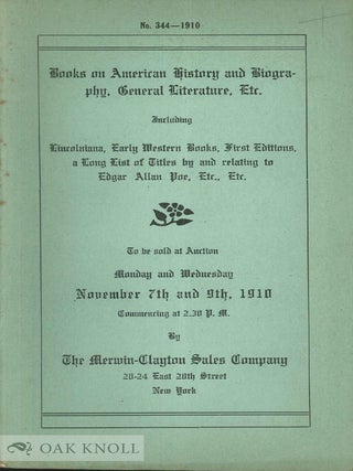 A Large Assortment of sixty-one Merwin-Clayton Sales Company Auction Catalogues.