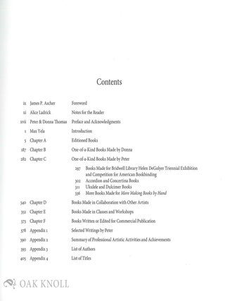 PETER AND DONNA THOMAS: BIBLIOGRAPHY, 1974-2020.