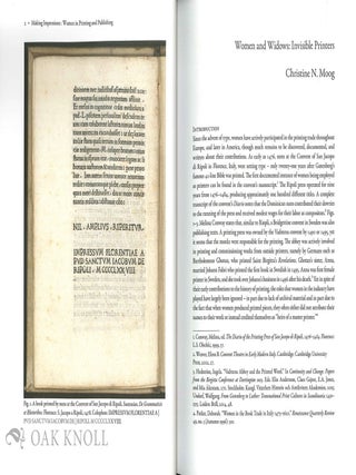 MAKING IMPRESSIONS: WOMEN IN PRINTING AND PUBLISHING.