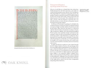 VISIONARIES & FANATICS: AND OTHER ESSAYS ON TYPE DESIGN, TECHNOLOGY, & THE PRIVATE PRESS.
