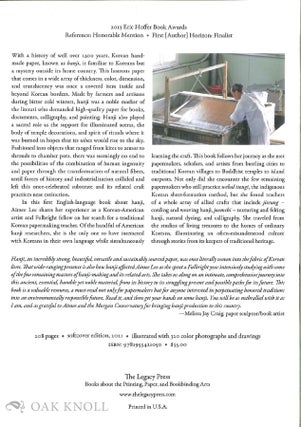 HANJI UNFURLED: ONE JOURNEY INTO KOREAN PAPERMAKING.