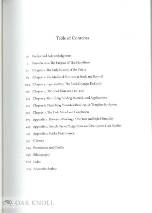 BOOKS WILL SPEAK PLAIN: A HANDBOOK FOR IDENTIFYING AND DESCRIBING HISTORICAL BINDINGS.