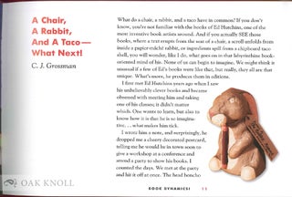 BOOK DYNAMICS! ED HUTCHINGS TURNS, TWISTS, & TOPPLES TRADITION.