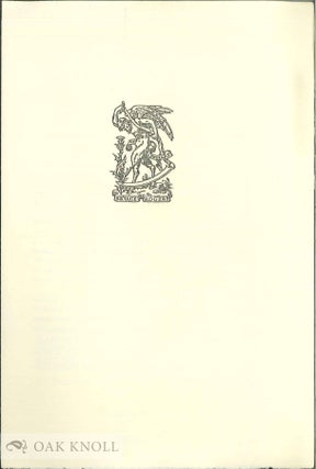 Order Nr. 138766 Prospectus for BRUCE ROGERS, SELECTED LETTERS, 1915-1918. Bruce Rogers