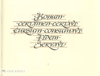 MANUALE CALLIGRAPHICUM : EXAMPLES OF CALLIGRAPHY BY STUDENTS OF HERMANN ZAPF.