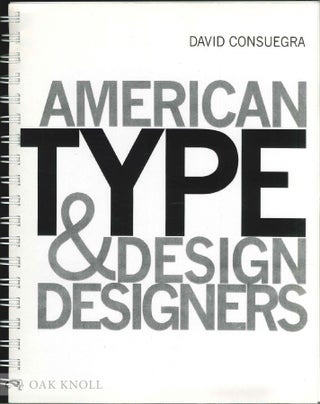 Order Nr. 138838 AMERICAN TYPE DESIGN & DESIGNERS. David Consuegra