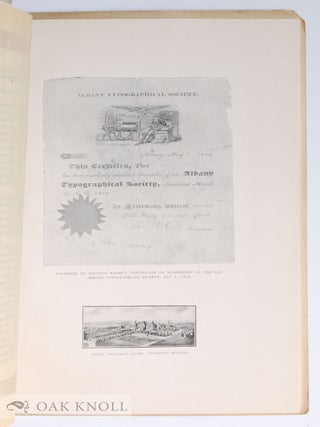 SOUVENIR OF THE BANUET IN HONOR OF THE SIXTIETH ANNIVERSARY OF ALBANY TYPOGRAPHICAL UNION NUMBER FOUR.