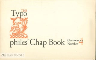 Order Nr. 138909 CHAP BOOK COMMENTARY NO. 4. Paul Bennett