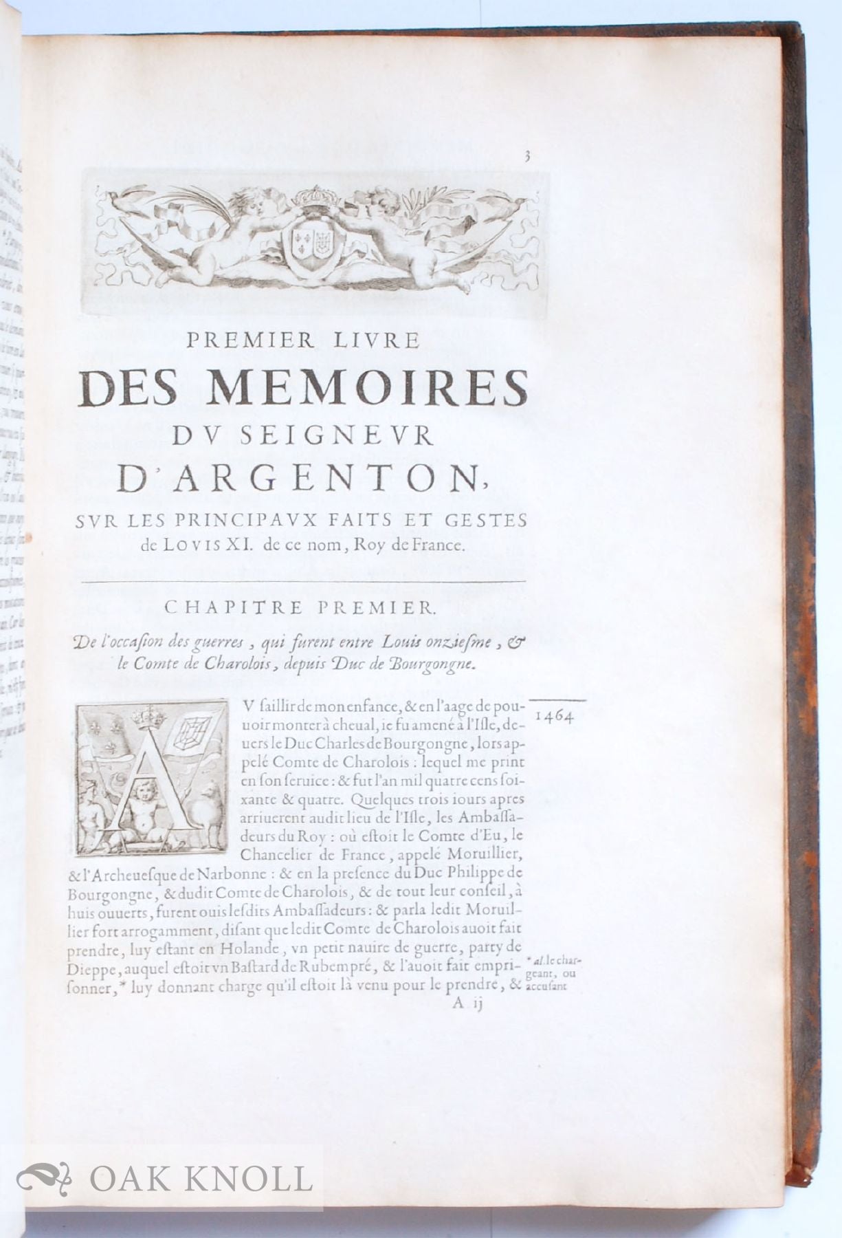 LES MÉMOIRES DE MESSIRE PHILIPPE DE COMINES, SEIGNEUR D'ARGENTON ...