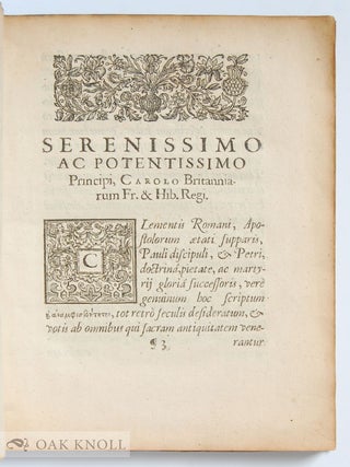 CLEMENTIS AD CORINTHIOS EPISTOLA PRIOR (title in Greek).