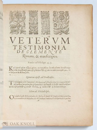 CLEMENTIS AD CORINTHIOS EPISTOLA PRIOR (title in Greek).