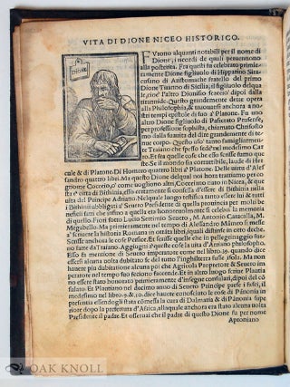 DIONE HISTORICO DELLE GUERRE & FATTI DE ROMANI: TRADOTTO DI GRECO IN LINGUA VULGARE PER M. NICOLO LEONICENO.