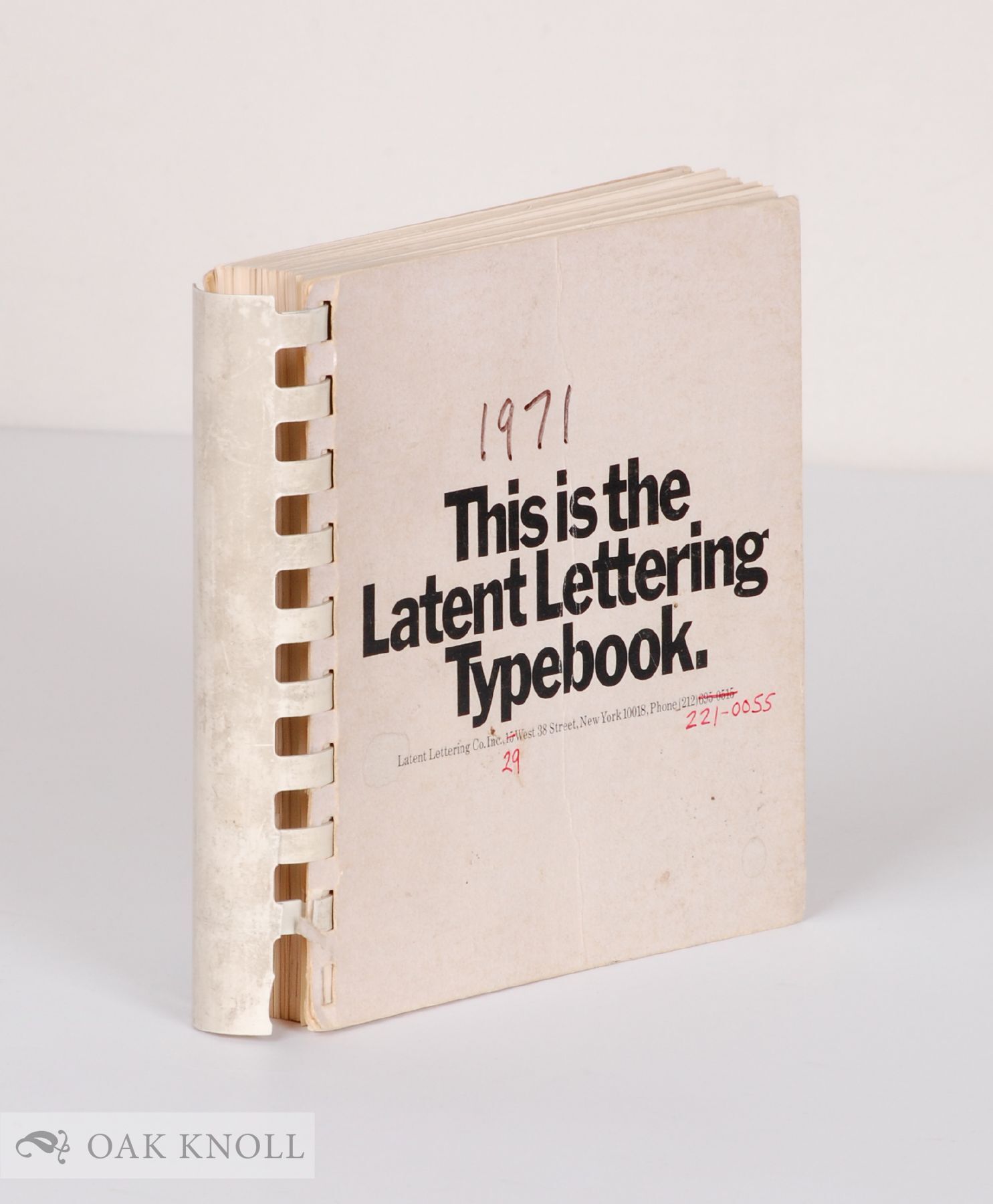 THIS IS THE LATENT LETTERING TYPEBOOK