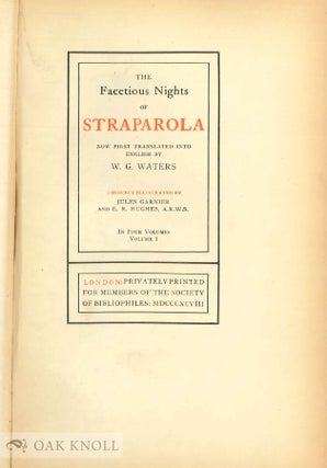 THE FACETIOUS NIGHTS OF FRANCESCO STRAPAROLA.