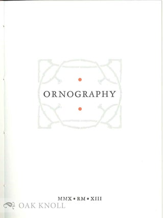 ORNOGRAPHY.