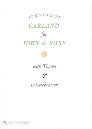 Order Nr. 139233 AN EPISTOLARY GARLAND FOR JOHN AND ROSE