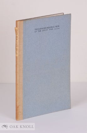 Order Nr. 139243 THE DURNFORD MEMORIAL BOOK OF THE GREAT WAR, 1914-1918. Vere Egerton Cotton