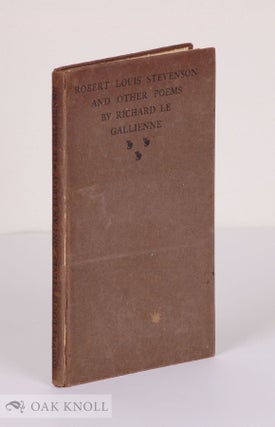Order Nr. 139287 ROBERT LOUIS STEVENSON AND OTHER POEMS. Richard Le Gallienne