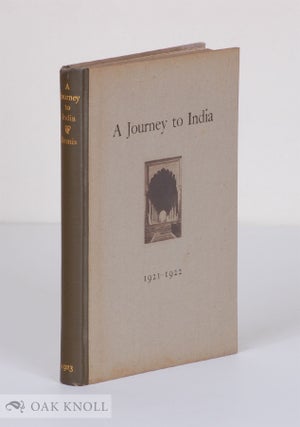 Order Nr. 139331 A JOURNEY TO INDIA 1921-1922. Albert Farwell Bemis