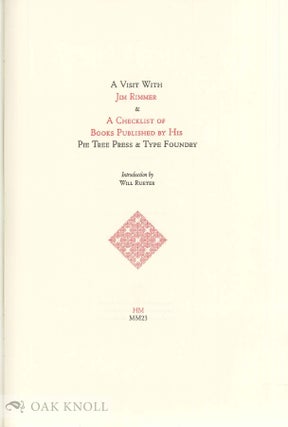 JIM RIMMER’S PIE TREE PRESS & TYPE FOUNDRY
