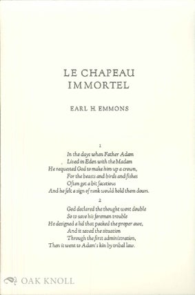 Order Nr. 139395 THE CHAPEAU IMMORTEL. Earl H. Emmons