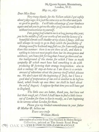 Order Nr. 139422 KEEPSAKE FROM THE SANFORD & HELEN BERGER COLLECTION. William Morris