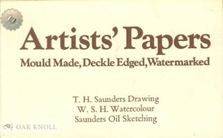 Order Nr. 139582 ARTISTS' PAPERS. MOULD MADE, DECKLE EDGED, WATERMARKED