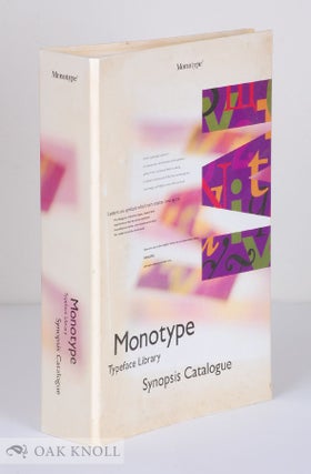 Order Nr. 139618 MONOTYPE TYPEFACE LIBRARY SYNOPSIS CATALOGUE