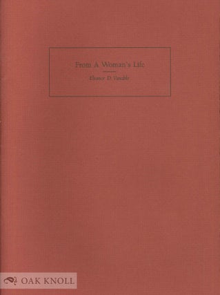 Order Nr. 139621 FROM A WOMAN'S LIFE. Eleanor D. Vanable