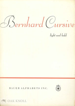 Order Nr. 139627 BERNHARD CURSIVE: LIGHT AND BOLD. Bauer
