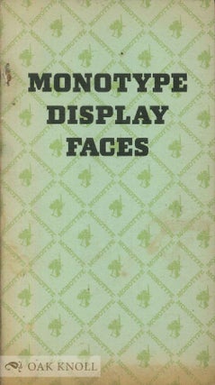 Order Nr. 139632 MONOTYPE DISPLAY FACES. Monotype