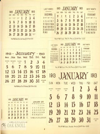 LITHOGRAPHED CALENDAR PADS MANUFACTURED BY GOES.