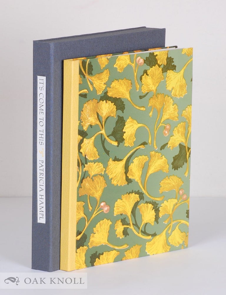 Order Nr. 139718 IT'S COME TO THIS. Patricia Hampl.