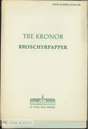 Order Nr. 139810 TRE KRONOR. Broschyrpapper
