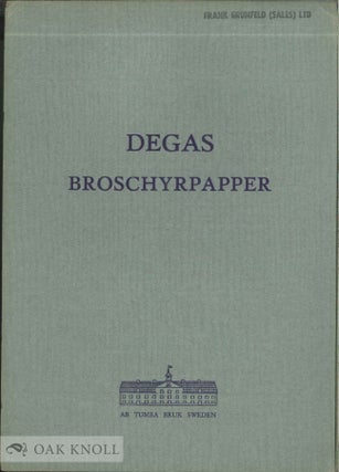 Order Nr. 139812 DEGAS. Broschyrpapper