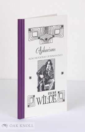 Order Nr. 139828 APHORISMS FROM THE PORTRAIT OF DORIAN GRAY. Oscar Wilde