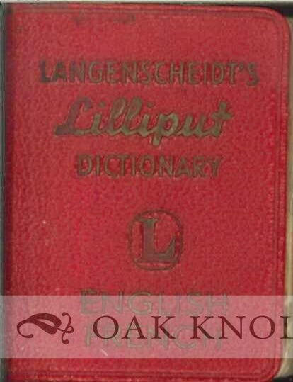 Order Nr. 139845 LANGENSCHEIDT'S LILLIPUT DICTIONARY ENGLISH FRENCH.