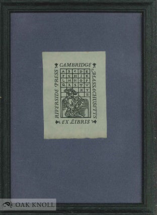 Order Nr. 139846 [A framed bookplate of The Riverside Press