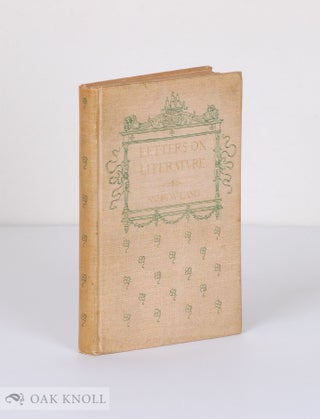 Order Nr. 139896 LETTERS ON LITERATURE. Andrew Lang