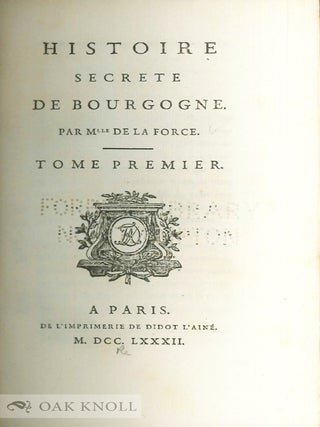 HISTOIRE SECRETE DE BOURGOGNE.