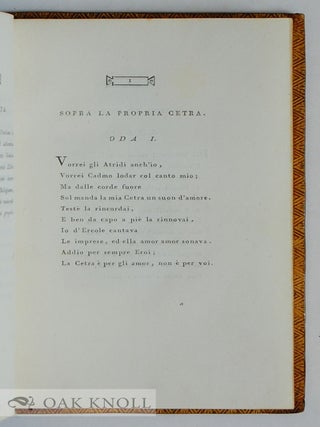 ODI DI ANACREONTE TRADOTTE IN VERSI ITALIANI DA ERITISCO PILENEJO.