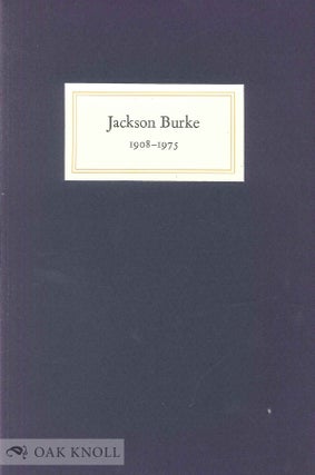 Order Nr. 140092 JACKSON BURKE, 1908-1975, IN MEMORIAM