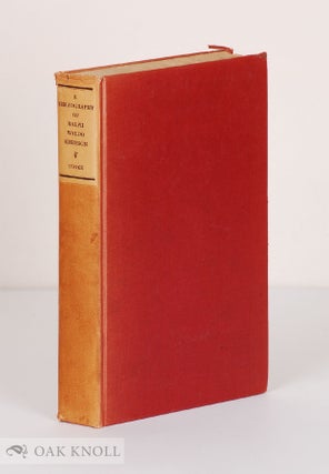 Order Nr. 140130 A BIBLIOGRAPHY OF RALPH WALDO EMERSON. George Willis Cooke