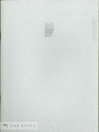 Order Nr. 140152 THE PRESENT & FUTURE STATE OF TYPOGRAPHY IN THE UNITED STATES. Alexander S. Lawson
