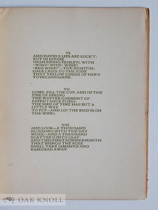 RUBAIYAT OF OMAR KHAYYAM.