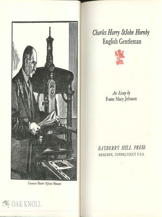 CHARLES HARRY STJOHN HORNBY, ENGLISH GENTLEMAN.