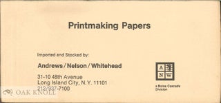 Order Nr. 140286 PRINTMAKING PAPERS. Andrews