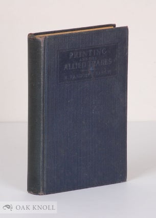 Order Nr. 140291 PRINTING AND THE ALLIED TRADES. R. Randolph Karch
