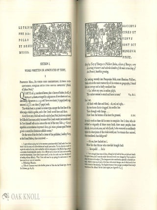 GEOFROY TORY, PAINTER AND ENGRAVER: FIRST ROYAL PRINTER: REFORMER OF ORTHOGRAPHY AND TYPOGRAPHY UNDER FRANCOIS I., AN ACCOUNT OF HIS LIFE AND WORKS.